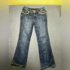 Vanilla Star Bootcut Faded Denim Jeans Womens 7 Juniors Stretch Cute comfy 0889